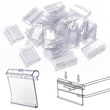 50 Pcs Plastic Pegboard Wire Shelf Label Holders, 2 x 1.25 Inch