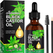 2 PACK Jamaican Black Castor Oil, 100 Pure Cold Pressed Organic Oil 4 Oz X2