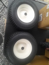 2) 16x6.50-8 NHS TUBELESS Turf TIRE 4ply Lawn Mower Zero Turn New Tires And Rim