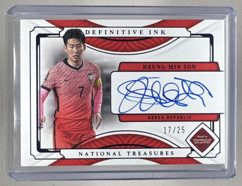 Heung-Min Son 2022 National Treasures FIFA Sapphire Definitive Ink Auto 17/25