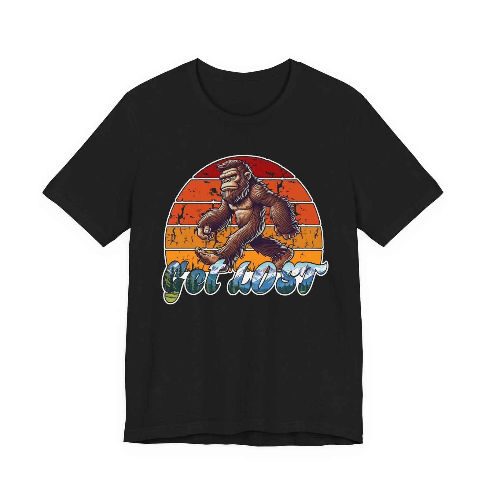 Get Lost Bigfoot Shirt | Funny Sasquatch Tee | Retro Hiking Shirt |