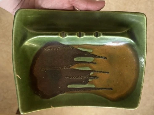 VTG Haegar Ceramic Ashtray 2113 Mid Century Modern Art Pottery USA