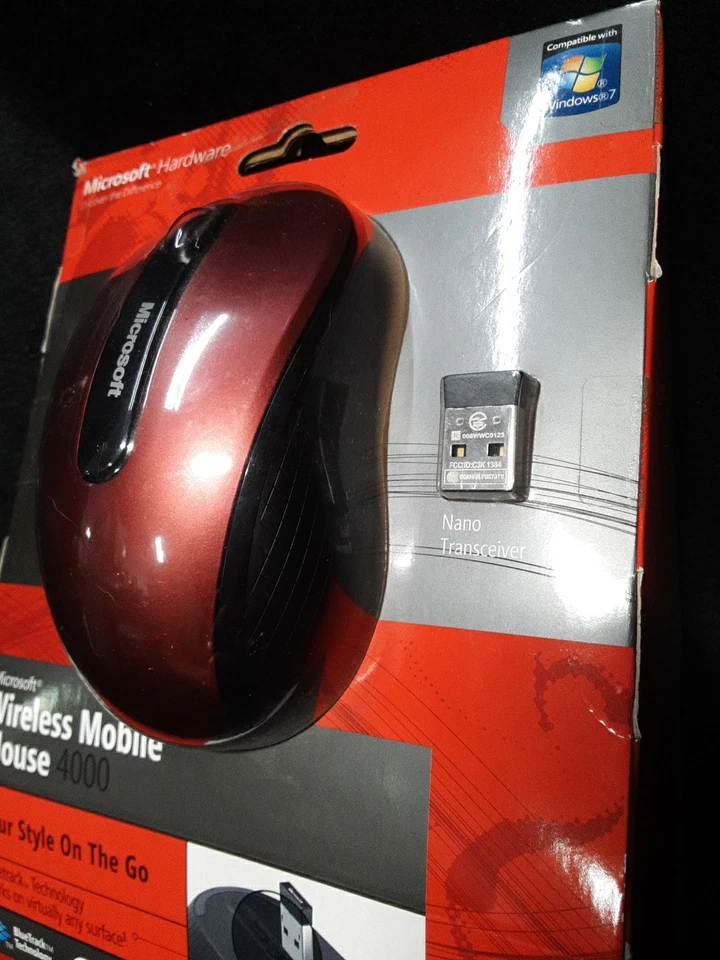 Microsoft Mobile Wireless Mouse 4000 Blue Track NEW FACTORY SEALED - Image 3 of 4