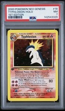 PSA 7 1st Edition Holo Typhlosion WOTC Neo Genesis Pokemon Card 18/111 New Cert