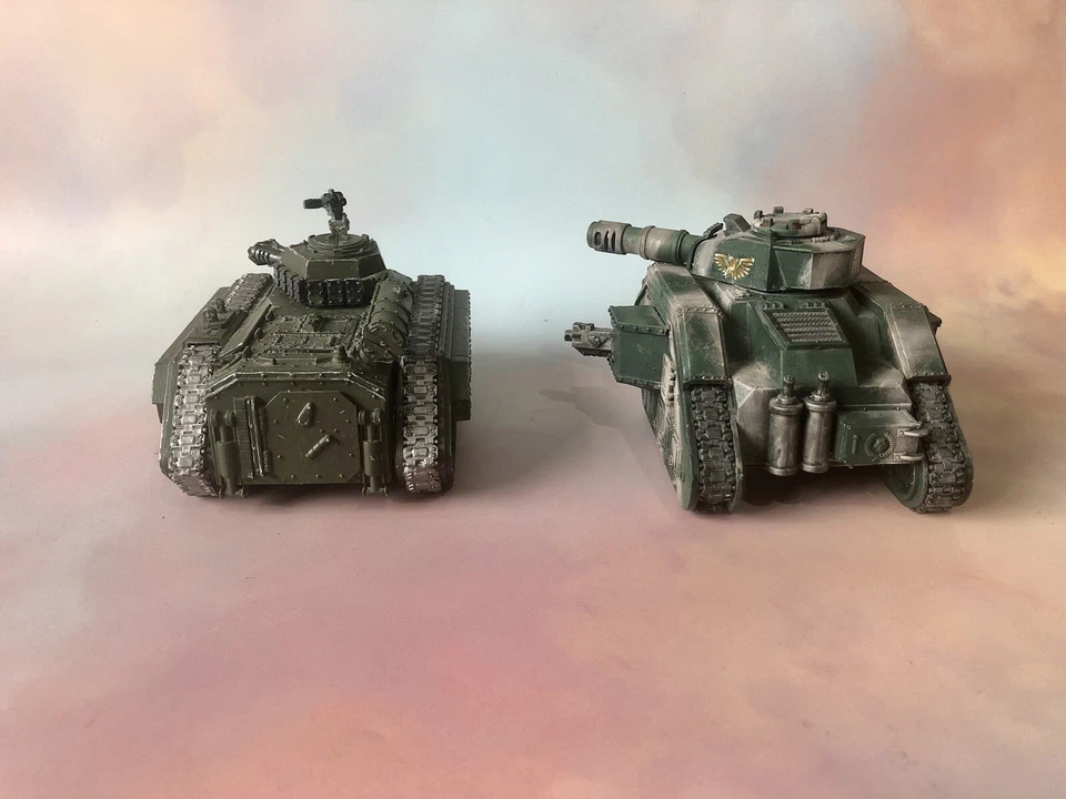 Imperial Guard Astra Militarum Leman Russ and Classic Hellhound battle tanks  - Image 4 of 4