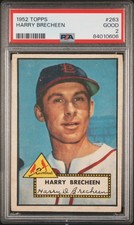 1952 TOPPS #263 HARRY BRECHEEN PSA 2