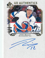 2021-22 SP Authentic UD Authentics Josh Bailey #UDA-JB Auto