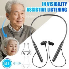 Neckband Digital Hearing Aid Severe Loss Rechargeable Invisible BTE Ear Aids