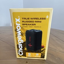 Chargeworx Wireless Rugged Speaker Black Booming Bass LED Lightshow