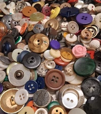 Vintage to Now Buttons. Mixed Assorted Colors, Sizes, Shapes & Styles. You Pick