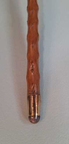 Antiker irischer Messing Kobold Weißdorn Knobkerrie Verteidigung Gehstock Stock - Bild 5 von 11
