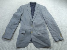 J.Crew Ludlow Blazer Mens 36S Grey Linen Wool Tessuti Carpini Italian Sport Coat
