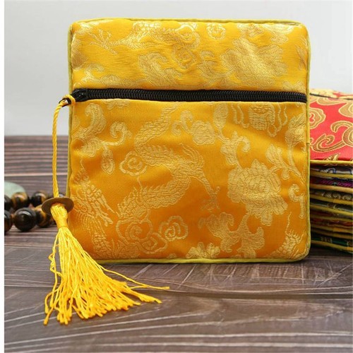 Bag Zipper Gift Coin 5pcs Jewelry Tassel Square Chinese Purse Silk Pouches - Picture 21 of 24