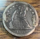 1859 Seated Liberty Quarter XF Details @ 1/3 of Greysheet CHRC