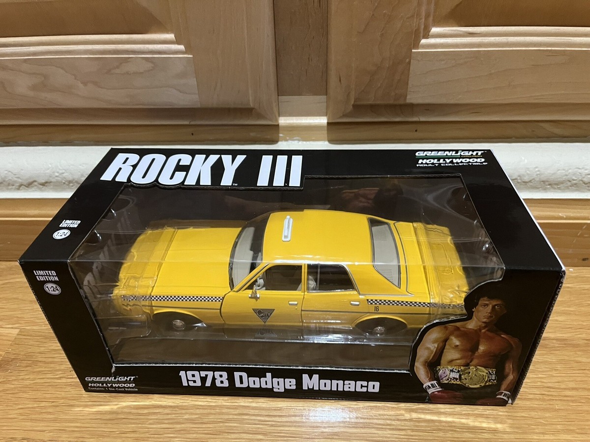 1978 DODGE MONACO TAXI YELLOW ROCKY III 1/24 DIECAST MODEL