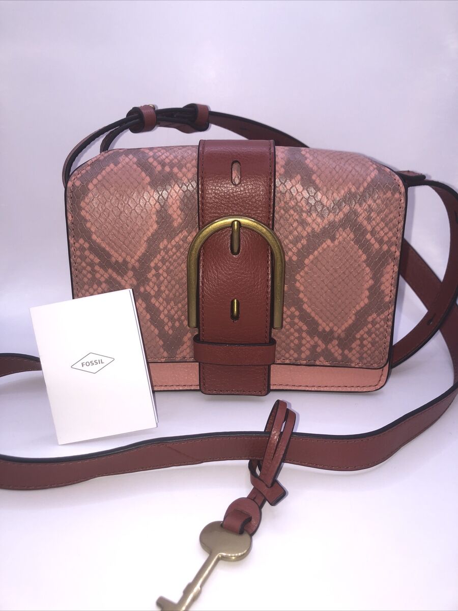 Fossil Wiley Cow Hide Leather Small Crossbody Purse PINK MULTI NWOT Cow Pattern eBay