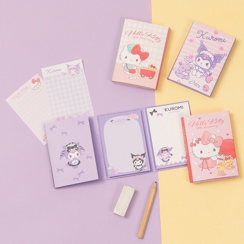 Sanrio Hello Kitty Korumi Note Memo Pad Folding Book List Message 50th Special - Picture 3 of 21