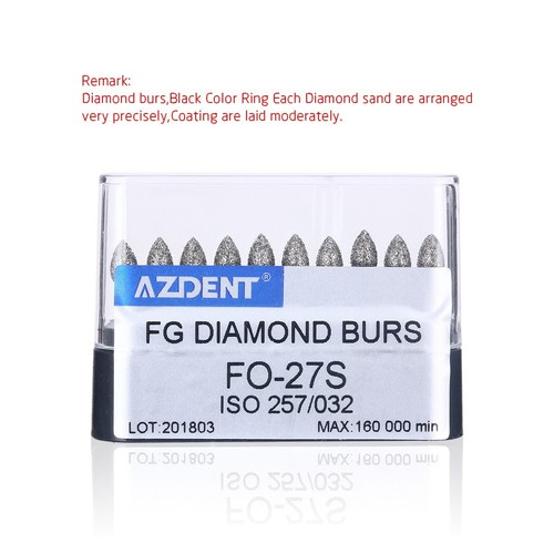 100/200Pc Dental Diamond FG Burs For High Speed Handpiece Cone /Taper Flat Round - Picture 51 of 122