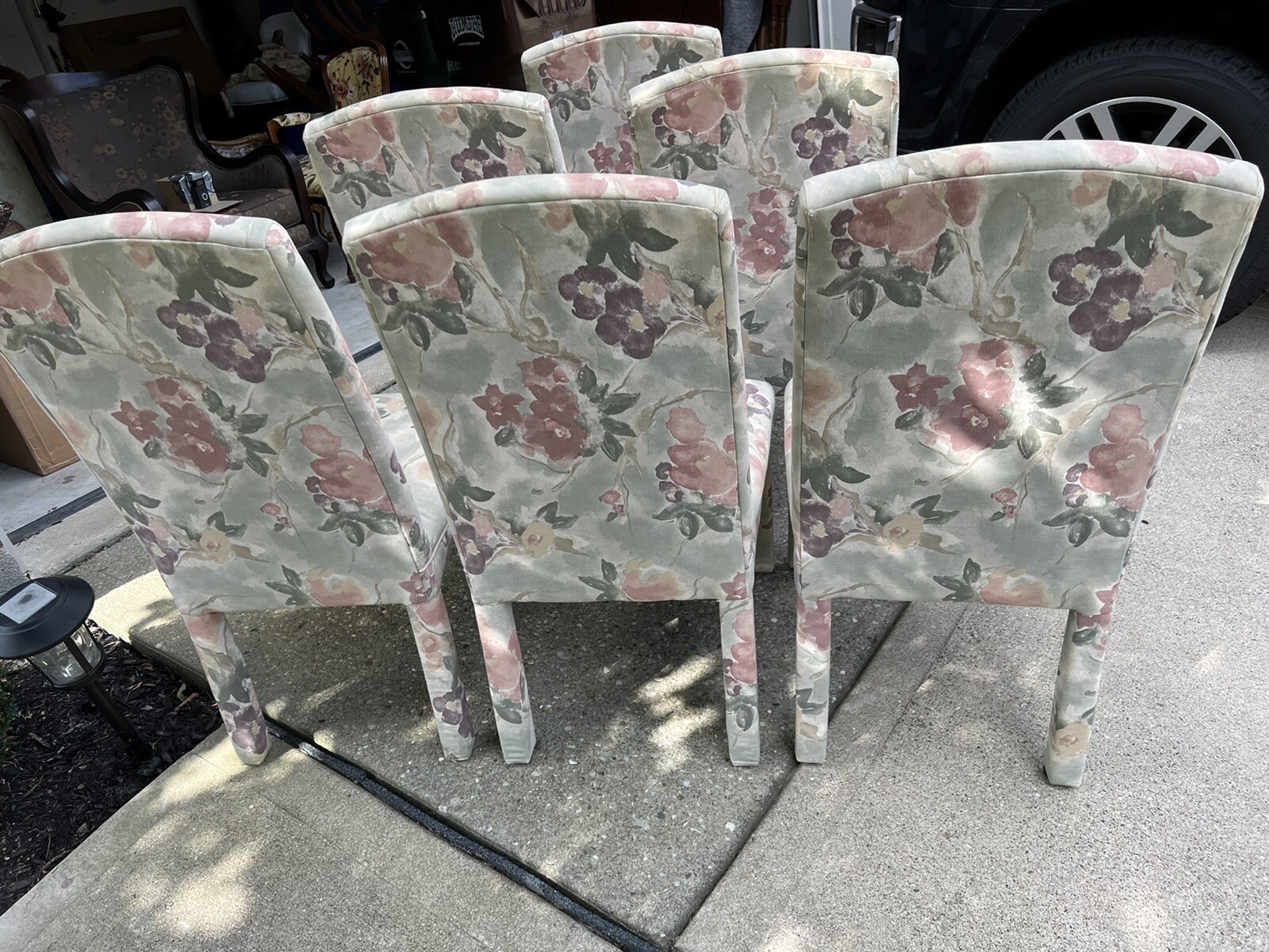 Arhaus Camden Slipcover Parsons Dining Side Chairs Set 6 Lot With