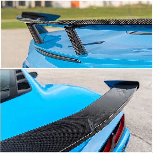 For Chevrolet Corvette Stingray C8 20+ REAL CARBON Rear Trunk Spoiler Sport Wing - Picture 6 of 12