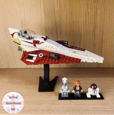 Display Stand & Minifigure Holder for LEGO Star Wars Obi-Wans Starfighter 75333