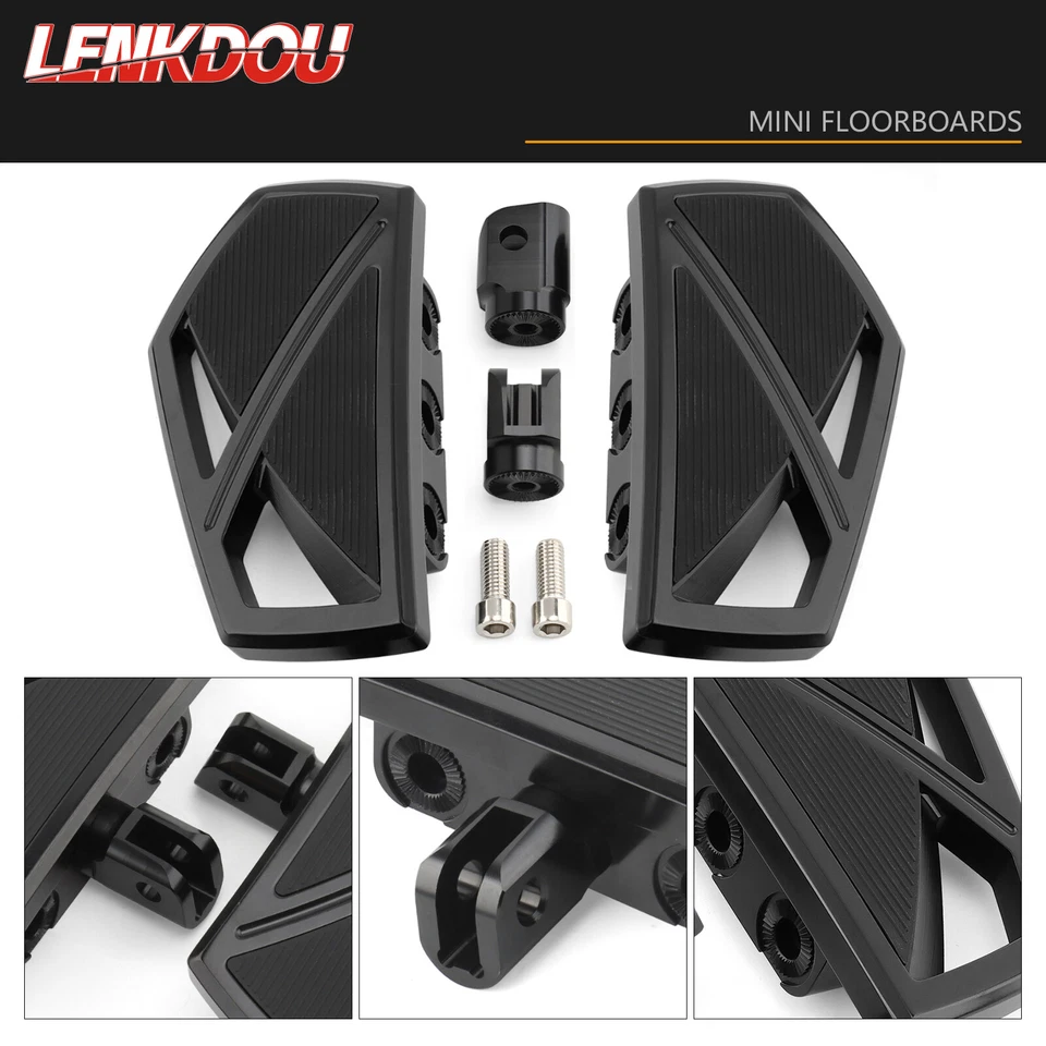 Black Foot Pegs Floorboards For Suzuki GSXR 600 750 1000 Honda CB1000R CBR1000RR - Image 3 of 4