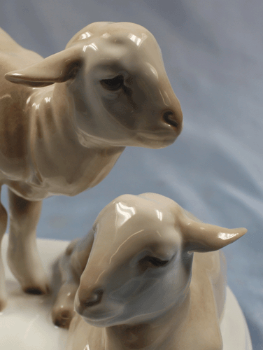 Lamm Sheep Figurine Porcelain Figurine Rosenthal Reins Porcelain 1910 Lambs - Picture 4 of 6