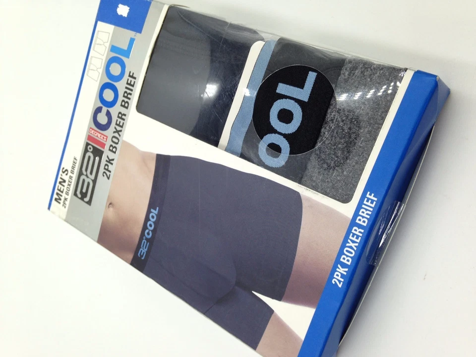 Paquete de 2 calzoncillos boxer elásticos azul gris ropa interior fresca para hombre $45 32 grados talla S Foto 3 de 3