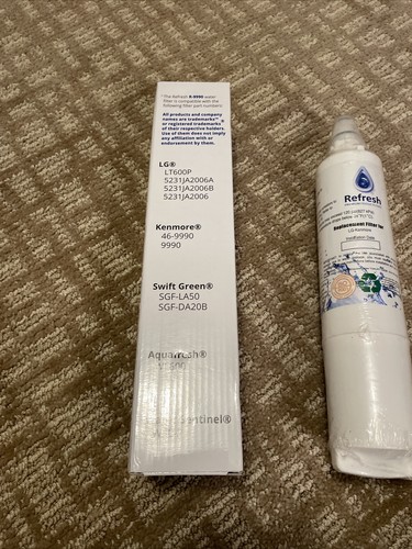 refresh refrigerator water filter R-9990-S replaces R-9990 New In Box - Picture 3 of 5