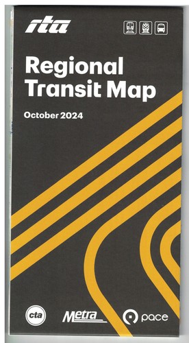 Chicago Regional Transportation Authority October 2024 CTA Metra Pace Map