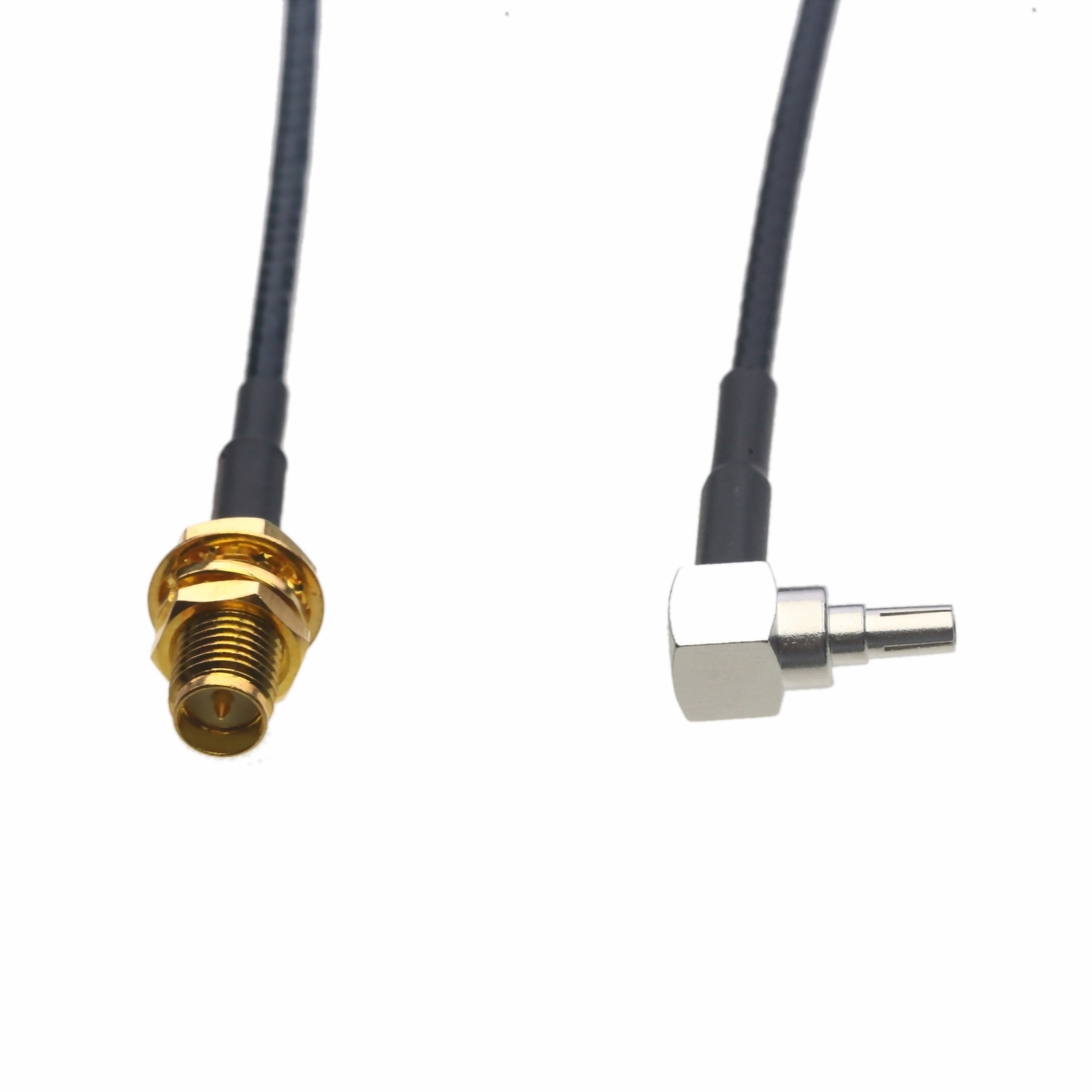 RF Cable RP-SMA female nut bulkhead to CRC9 male RG316 6