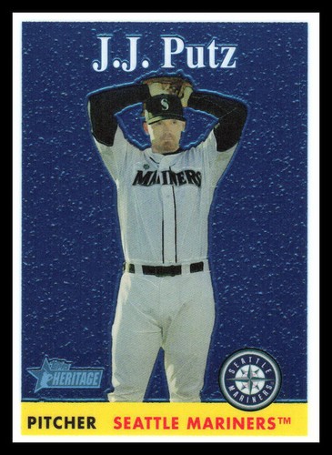 2007 Topps Heritage J.J. Putz Chrome #'d /1958 THC98 Seattle Mariners