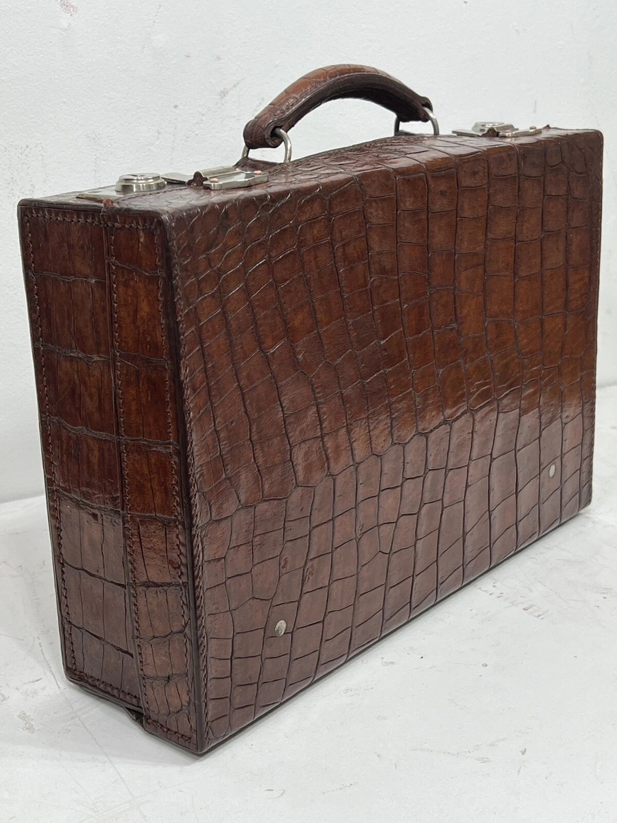 Alligator skin briefcase sales