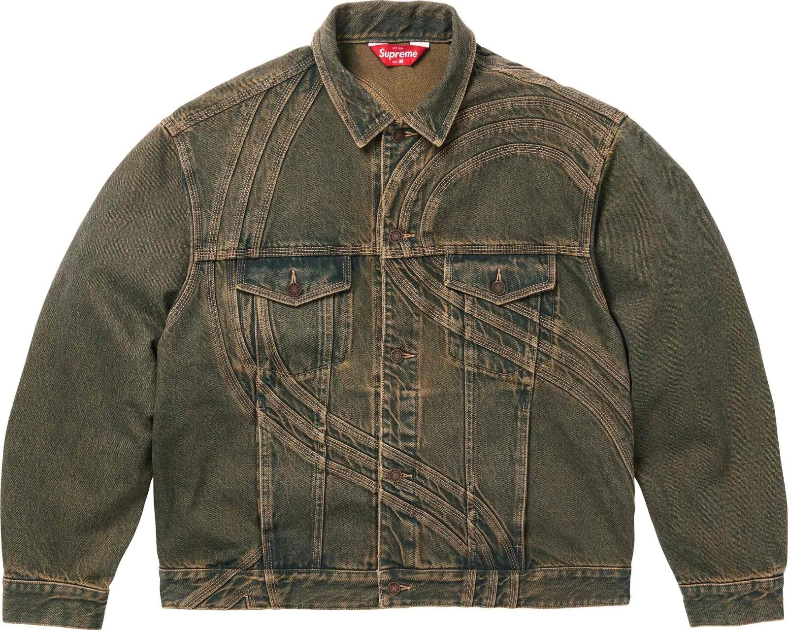 Veste en denim logo Supreme S   XL   vert sale   FLAMBANT NEUF ET SCELLÉ !