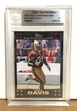 Vernon Davis 2007 Topps Vault 1st Edition Blank Back Proof #213 (#1/1) RARE SP