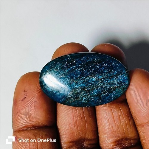 Apatite Natural Neon Blue Apatite Cabochon Loose Gemstone 34 Cts ME-10042 - Picture 2 of 6