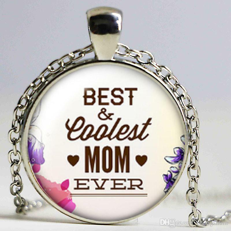 MOTHER MOM BEST HERO 24 inch Sterling Silver Plated Charm Necklace Gift-image