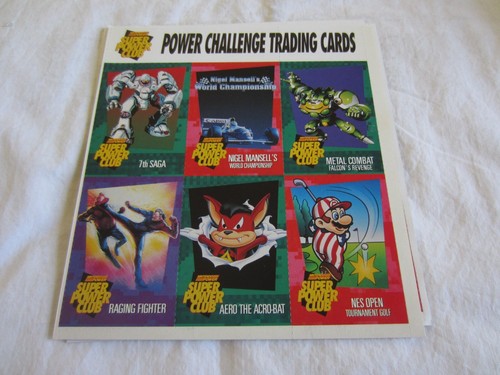 Nintendo Power Super Power Club Trading 6 Card Uncut Insert Sheets 1992-95 RARE - Picture 90 of 171