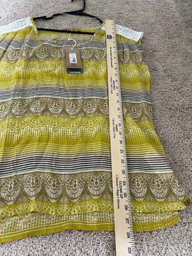 Prana NWT Silk Blend Illiana Sleeveless Top Size XL Crochet Detail Boho - Picture 7 of 10