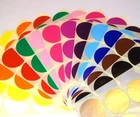 Small 13mm 15mm Round Blank Stickers Coloured Labelling Code Dots Sticky Labels
