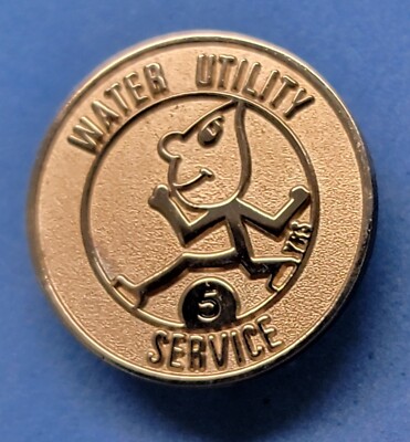 Running Water Pin VINTAGE WATER DEPARTMENT SERVICE PIN 5 YEARS WATER UTILITY | eBay
