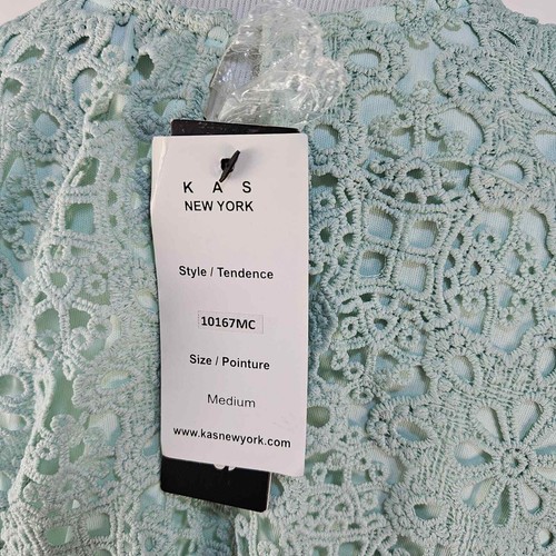 KAS New York x Modcloth Aqua Babydoll Dress Retro Crochet Flower, Size M, NWT - Picture 5 of 6