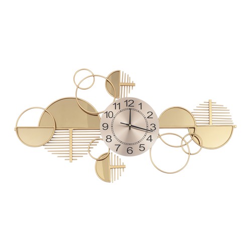 Modern Wall Clock Mid Century Living Large Metal Minimalist Gold Home Decor - Picture 4 of 12