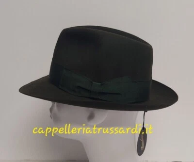 Borsalino Chapeau Fedora Hat Feutre Lapin Vert - Photo 1/4