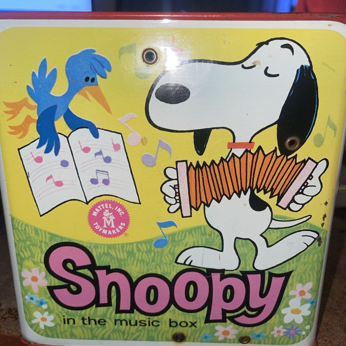 Vintage 1950 Snoopy Peanuts Wind Up Music Jack In The Box Vintage 1950 Snoopy Peanuts Wind Up Music Jack In The Box