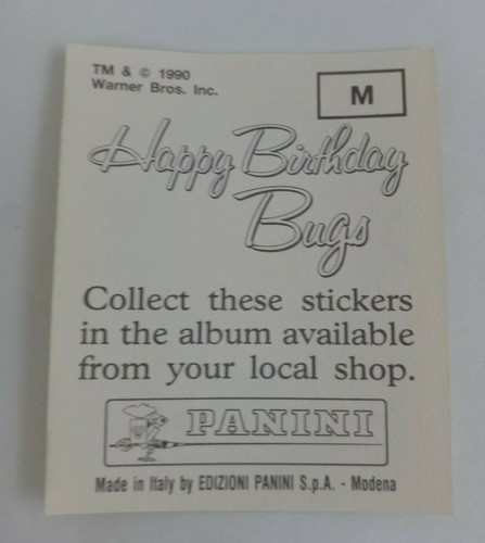 1990 Panini Happy Birthday Bugs (Pick Your Sticker) - Picture 325 of 343