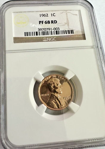 1962 LINCOLN 1c PROOF Lincoln Memorial 1c ~ NGC PR68 ~ High Grade Beauty