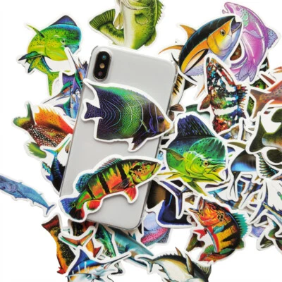 ⭐ 50 Pièces Autocollants De Style Stickerbomb Pour La Pêche Ryba Fish - Photo 1/4