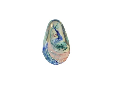 Beautiful Decorative Swirled Multi-Colored Memorial/Spiritual Collectible Egg  - Picture 3 of 7