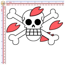 Chopper teschio One piece transfer per t-shirt cotone chiaro scuro 1 pz cm 20x14